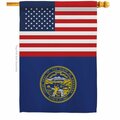 Guarderia 28 x 40 in. USA Nebraska American State Vertical House Flag with Double-Sided Banner Garden GU4079879
